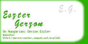 eszter gerzon business card